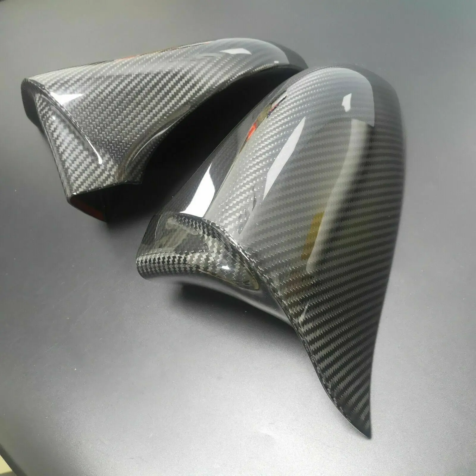 Car Carbon Fiber Wing Rearview Mirror Cover Caps Trim Fit For Lexus ES IS250 GS