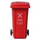 Gray Recycling 2021 China Factory Direct Sale Outdoor 240L Gray Thick Type Recycling Trash Can With Wheels