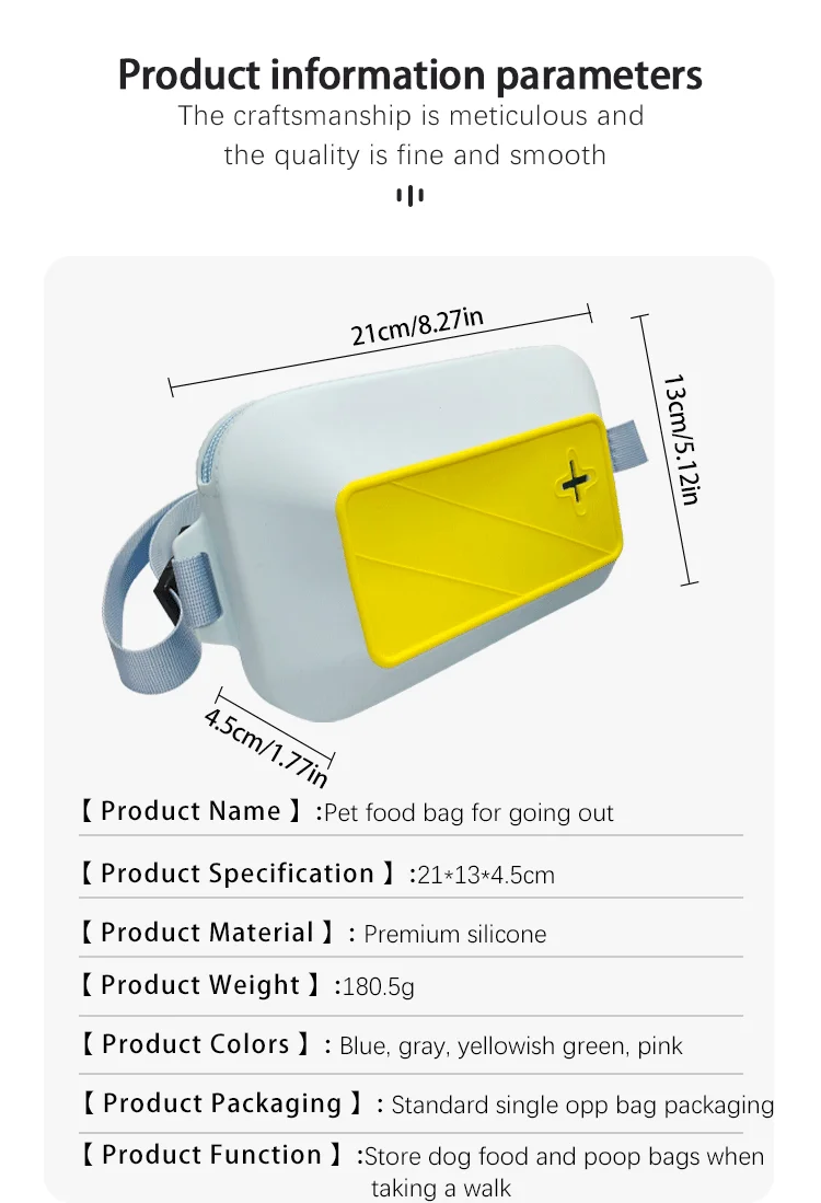 Outdoor Backpack Custom Silicone Dog Harness Mini Cross Bag Pet Carrier with Treats Versatile and Stylish details