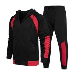 Wholesale Custom Gym Sportswear Full Zip Jogger Set Printing Plus Size Breathable Mens Tracksuit Set
