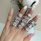 925 Ring Dylam NO MOQ Wholesale Ladies Luxury Round Cut Zircon 925 Silver Wedding Ring