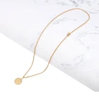 Necklaces High Quality Disc Coin Collar Minimalist Jewelry Aesthetic Personalized Pendant Gold Necklaces For Women Gift