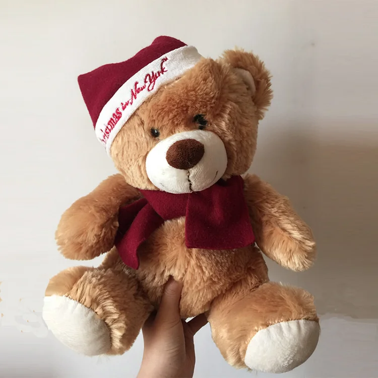 stuffed plush teddy bear plush christmas teddy bear with hats
