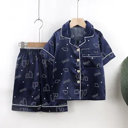 Casual Long Sleeve Winter Knitted Pajamas Baby Kids Girls Sleepwear Spring Pyjamas 2 Pieces
