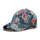 Uk Cap 2020 Nation UK Flag Printing Cotton 6 Panel Baseball Cap