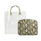Transparent Bags Women Handbags Pvc 2020 New Fashion Transparent Bags Women Handbags PVC Purses Snakeskin Tote Bag
