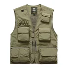 Mens Vest High Quality Waistcoat Mens Multi Pockets Work Vest