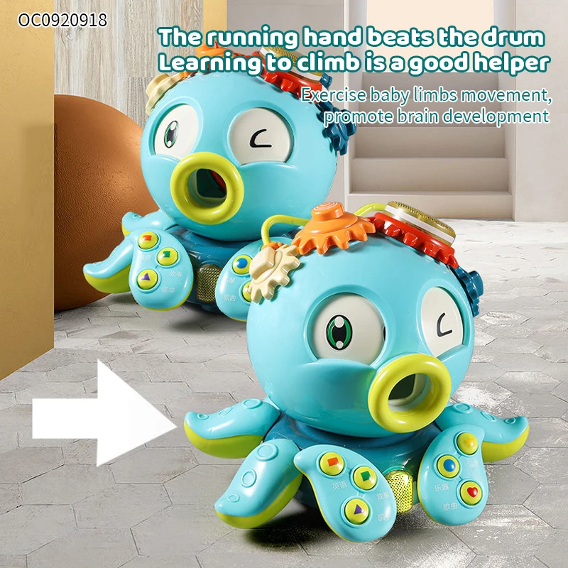 Hand eye coordination musical octopus toy montessori for babies and kids battery operated toy