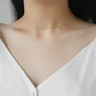 925 Sterling Silver Silverpendant 925 Sterling Silver Simple Round Beads Short Clavicle Necklace Chain Ornament Female