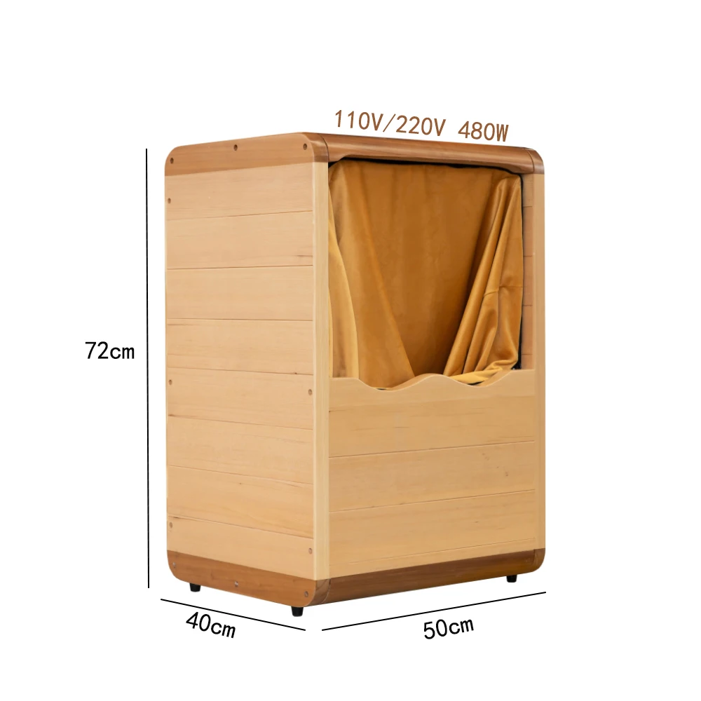 product high quality modern solid wood hemlock computer control panel foot sauna hot dry spa electric foot massager-3