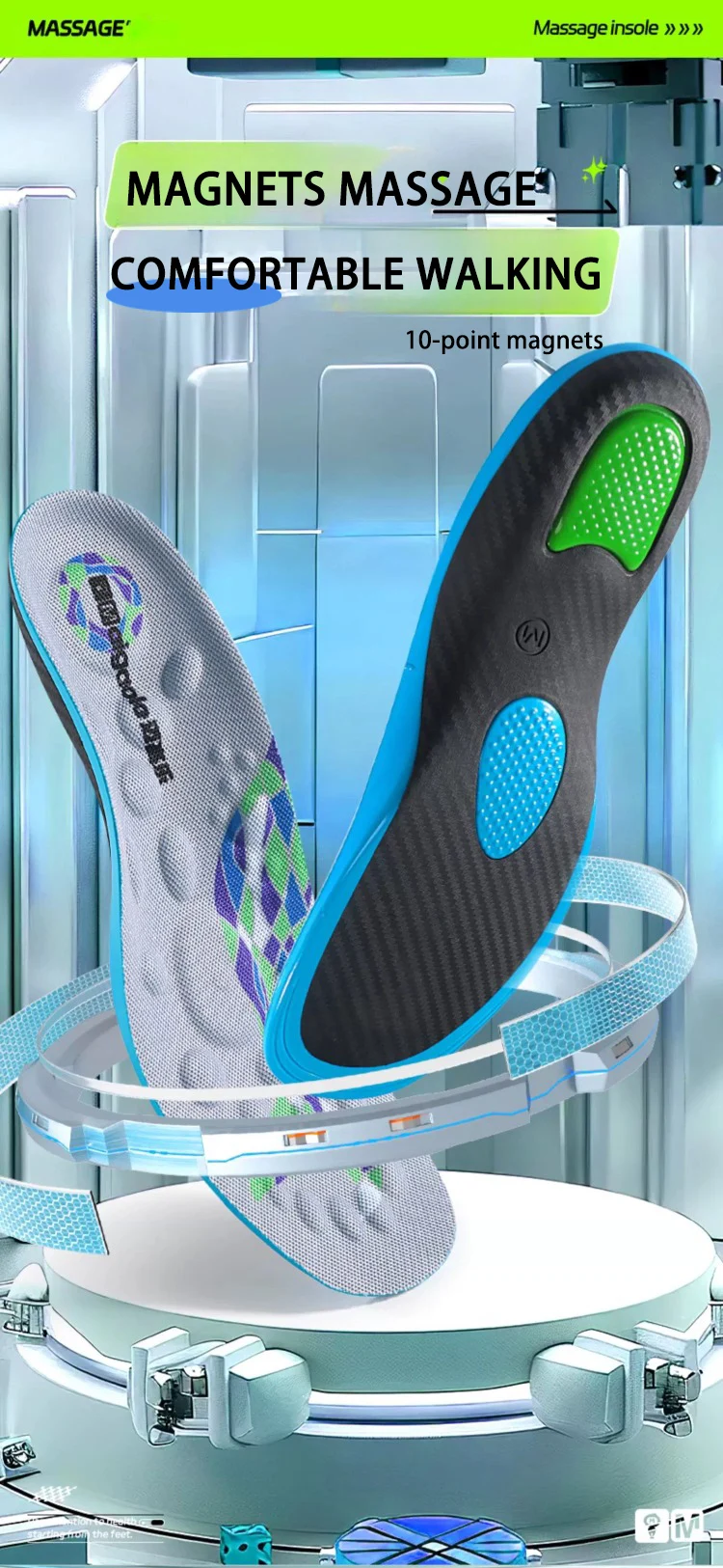 Magnetic TPU Backboard Walking Insoles Wholesale Magnetic TPU Backboard Walking Insoles Wholesale