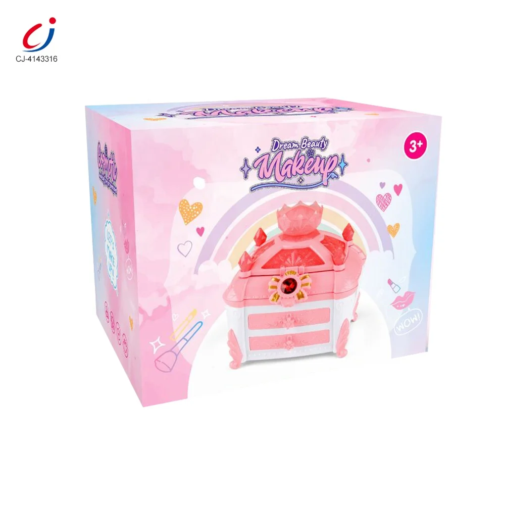 Chengji girls pretend play princess non-toxic cosmetic toy sets kids makeup kit beauty fashion toys for children