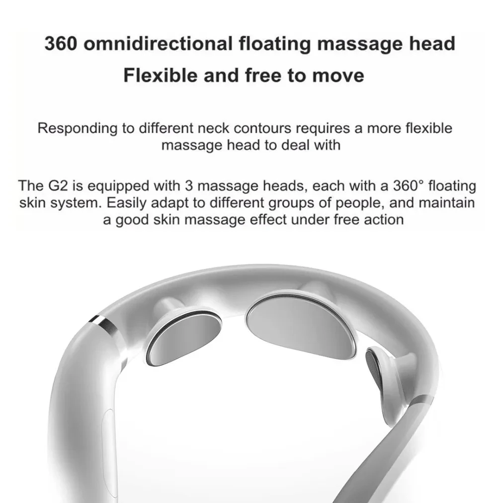 Jeeback Cervical Massager G2 Tens Pulse Back Neck Massager Far Infrared