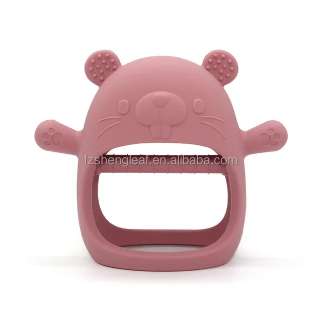 product bpa free custom anti eating unisex newborn teether gloves soft food grade silicone pacifier kids teething care coods toy-7
