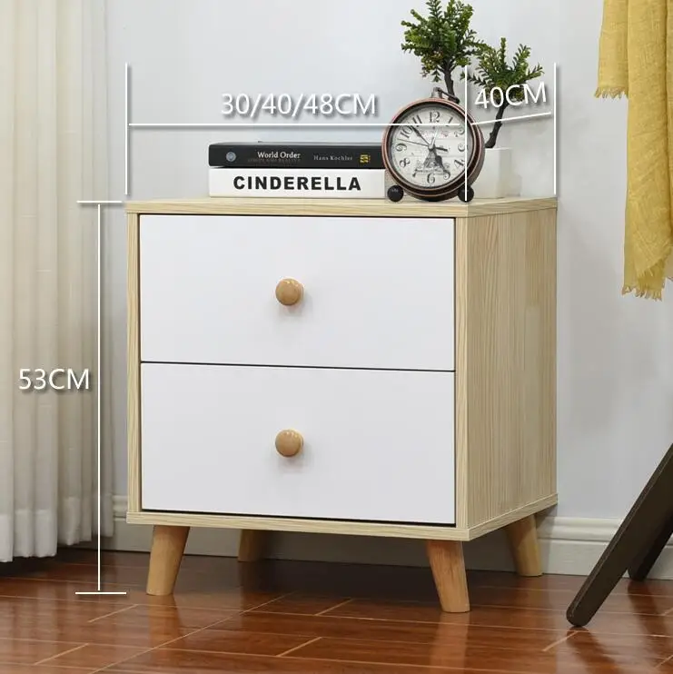 Simple Modern Solid Wood Bedside Table Bedroom Creative Side Cabinet