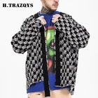 Coat Fashion Quality Designer Winter Cozy Wool Long Sleeve Knitted Button Up Cardigan Men Sweater Coat