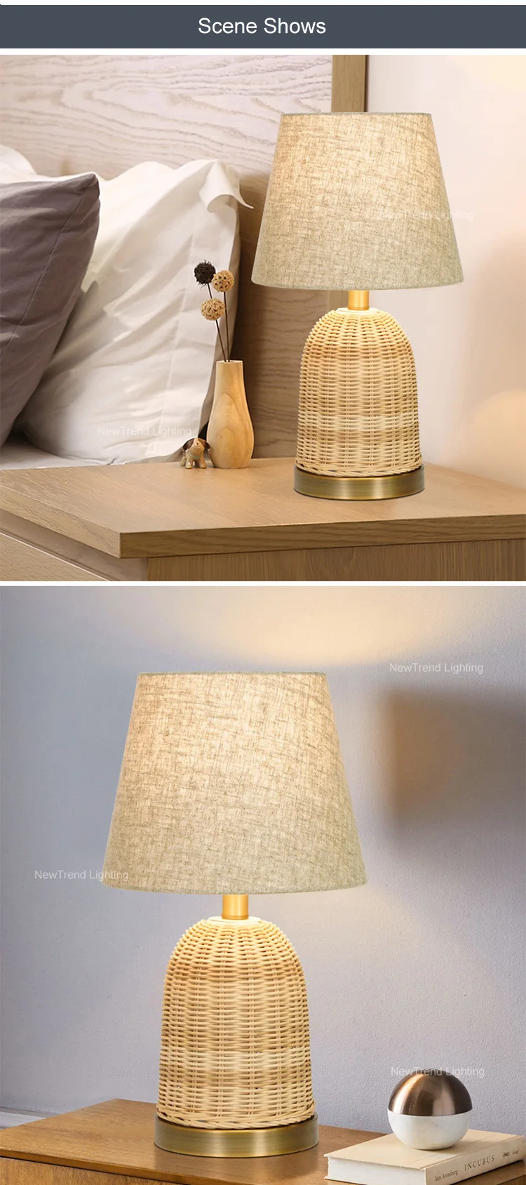 tr0028 nature style indoor decoration restaurant hotel room bedroom led rattan weaving table lamp-4