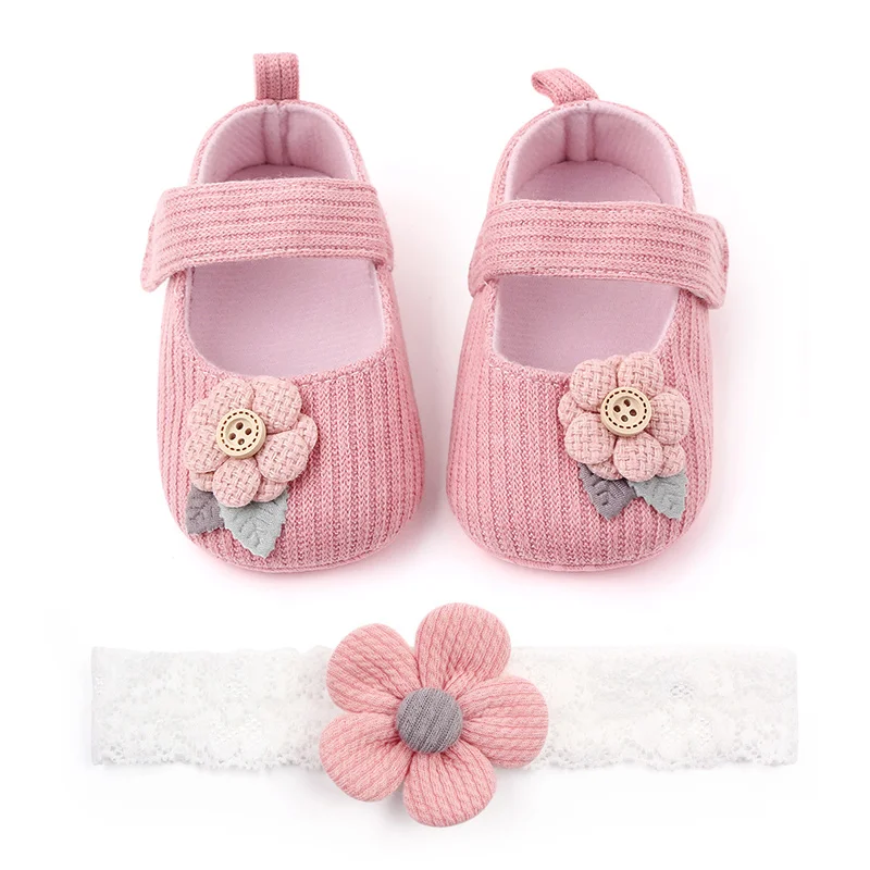 Hot Selling Baby Girl Shoes and Baby Hairband Headband Sets Design factory