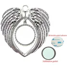 Wings Sublimation Christmas Ornament Angel Wings Round Shape Blank DIY Add You Own Image And Background