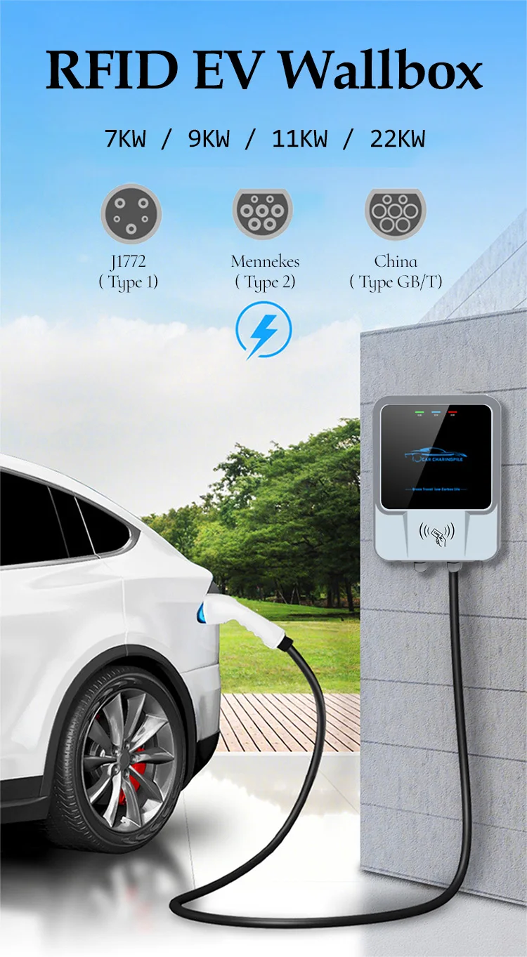 Kw A Ev Charging Station Ev Charger Kwh Ac Wallbox Evse