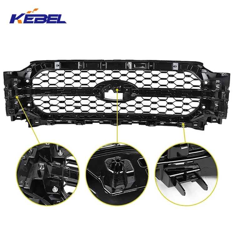 Luxurious Starlight Design - Premium Chrome Aluminum Car Front Grille Insert OEM ML3Z-8200-JB-1 for Ford F150 2021-2023 details