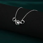 925 Silver GN00241A Grace Shaking Stone Custom 925 Sterling Silver Necklace Charms Chain