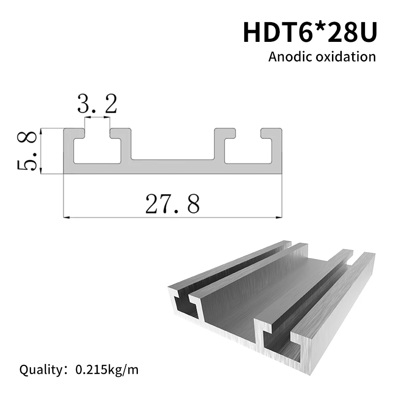 Aluminum Alloy Profile Sensor Photoelectric Switch Rail 6 * 28U Sensor 6 * 16U Photoelectric Switch Rail manufacture