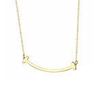 Necklace Cheapest Stainless Steel Jewelry Chinese Custom Designer Charm Smiley Happy Go Lucky Face Pendant Necklace