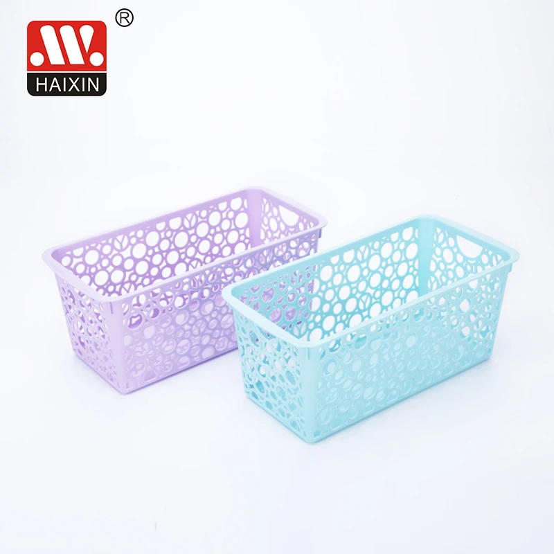 New Design Plastic Storage Baskets Bins Organizer for Bathroom Office Home