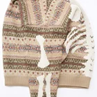 And Customized European And American Niche Design Round Neck Geometric Jacquard 7GG Knitted Sweater