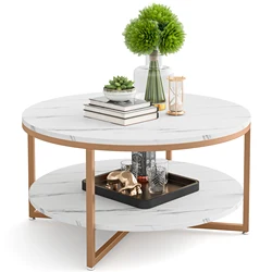 Tribesigns Morden Marble Coffee Table  living room furniture modern marble coffee table