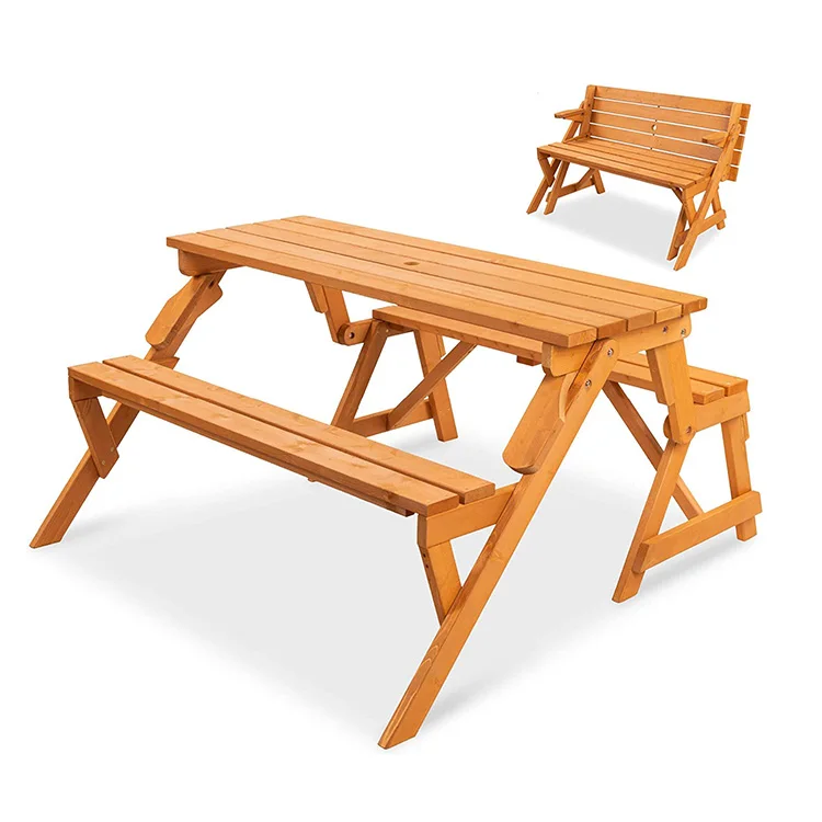 folding bench and table set