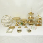 Wedding Customized High Quality Golden Wedding Dessert Table Decoration Lace Cake Pan Wrought Iron Cake Stand Wedding