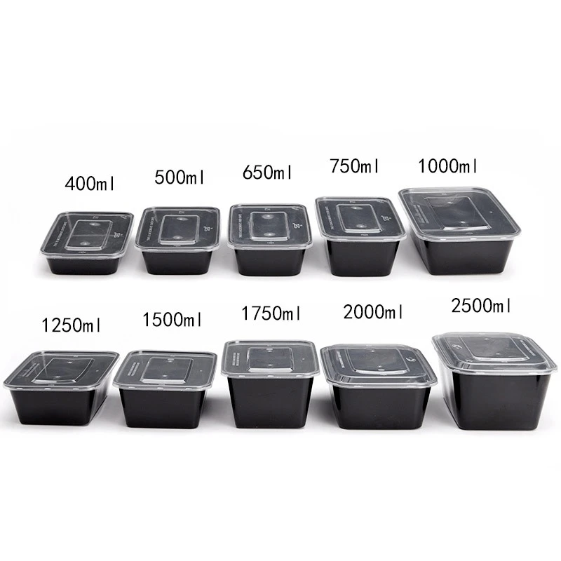 20 x 500ml Plastic Containers Tubs with Lids Microwave Food Safe Takeaway Clear 
