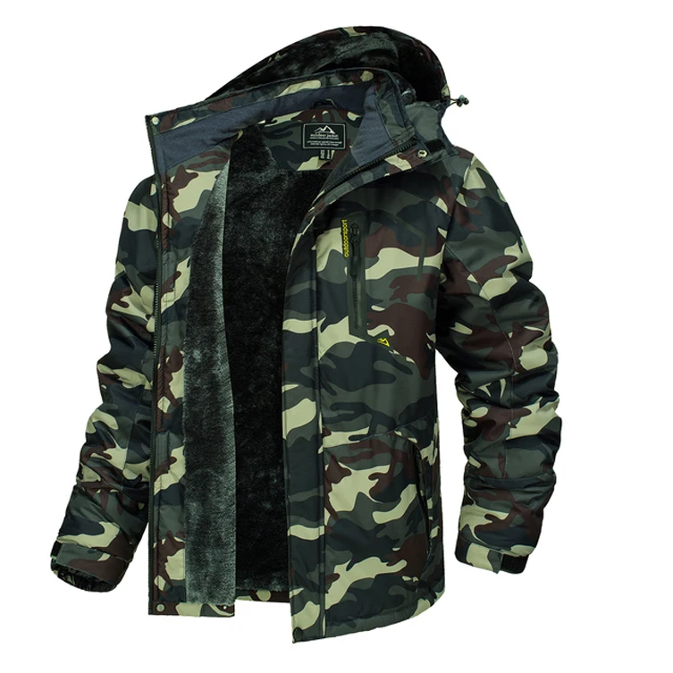Men's Winter Hoodies Jacket Fleece Lining,Hiking Jackets Outdoor Removable Hooded Coats Ski Snowboard Parka Winter Outwear