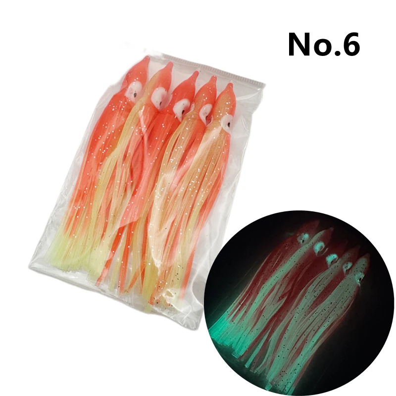 Cm Sea Fishing Luminous Squid Skirts Replacement Skirt Octopus Soft