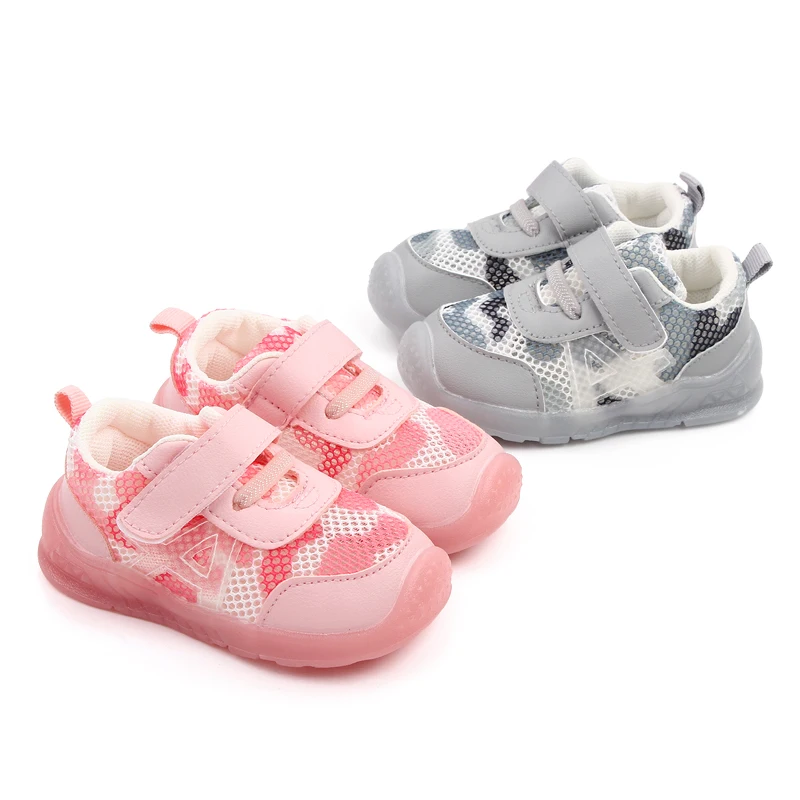 Spring Summer 1-3 Year Old Girls and Boys Jelly Soft Soled Mesh Breathable Kids Toddler Shoes details