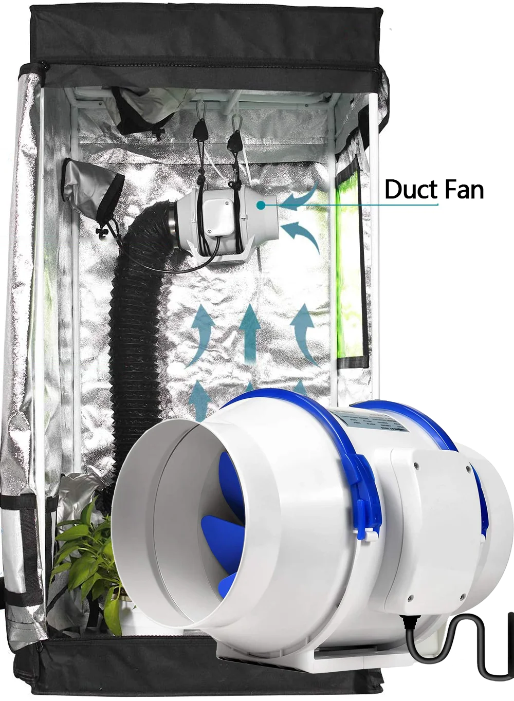 Quiet Wall-mounted Axial Fan, CFM, 4"-8" - detail 26