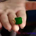 Ring Silver Natural Hetian Jade Ring Fashion Jewelry 925 Silver Gifts Women For Amulet Chalcedony