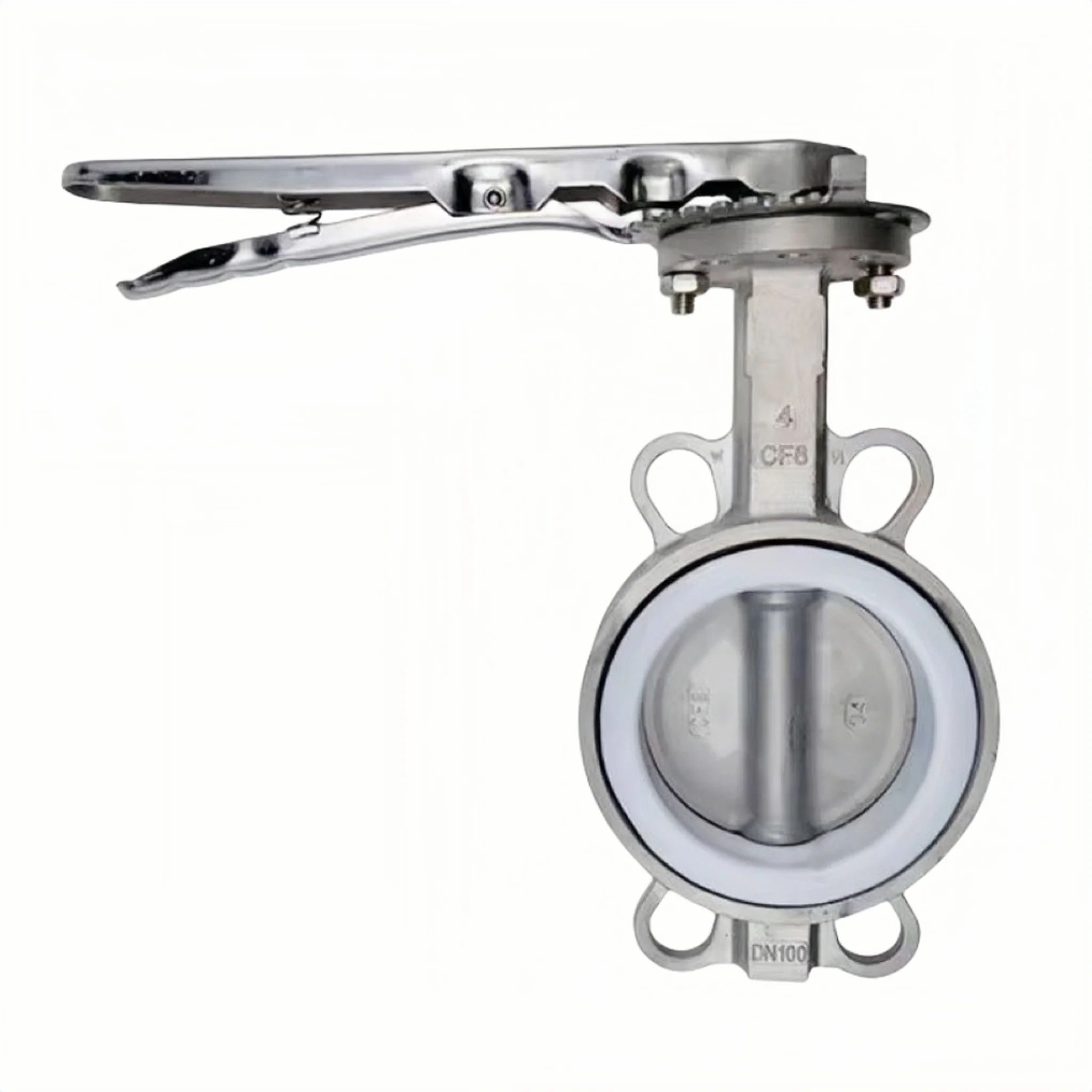 Dn Stainless Steel Butterfly Valve All Purpose Ptfe And Vinyl