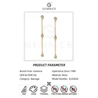 Gold Crystal Earrings Earrings Gemnel Fashion Jewellery 14k Gold Plated Crystal Long Dangle Chain Link Drop Earrings