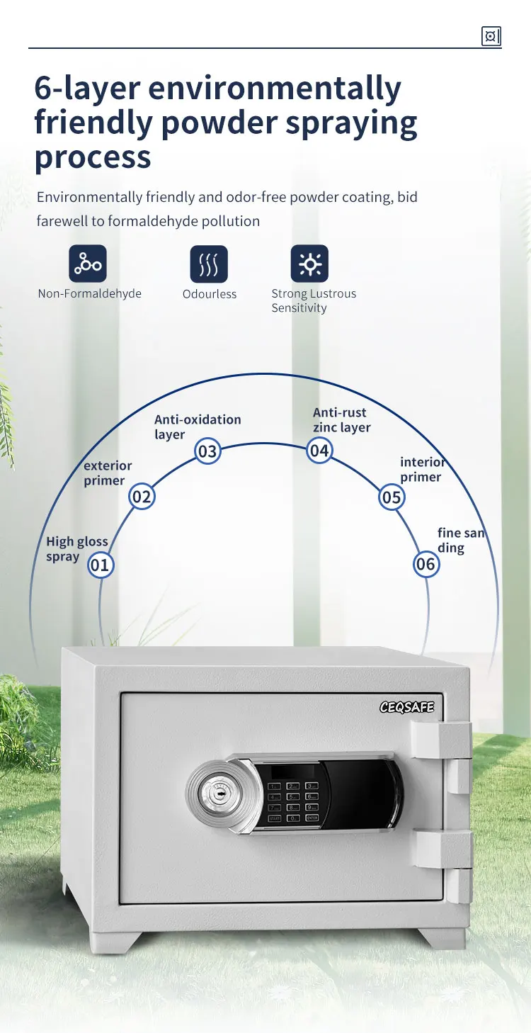 CEQSAFE Office Hotel Deposit Safe Cabinet Home Money Safes Box Fireproof Digital Safe manufacture