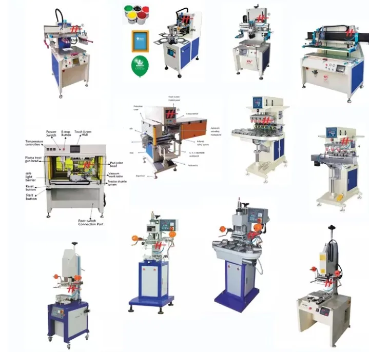 HH-300A pneumatic bucket heat transfer print machine for multicolor