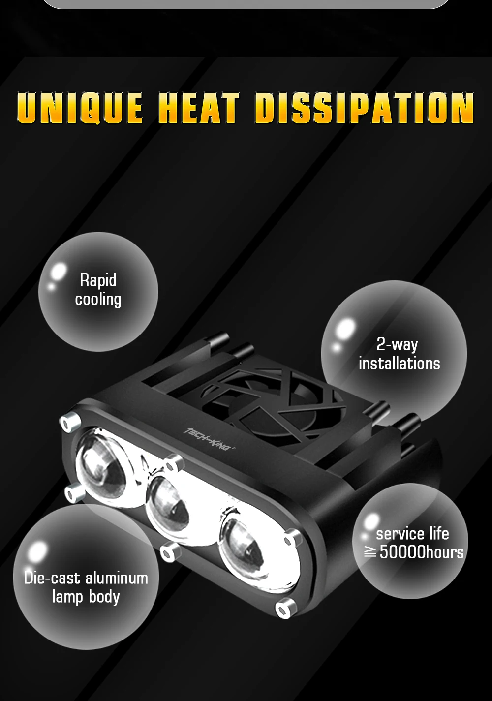 3 color DRL Spotlights 120W 9-80V Motorcycle Modified Bike Lighting Accessories Auxiliary Led Product Light Car grille lights