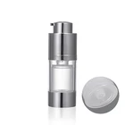 Airless Airless Pump Bottle 50ml Luxury 30ml 50ml Plastic Thick Wall Airless Silver Pump Bottles Cosmetic Container
