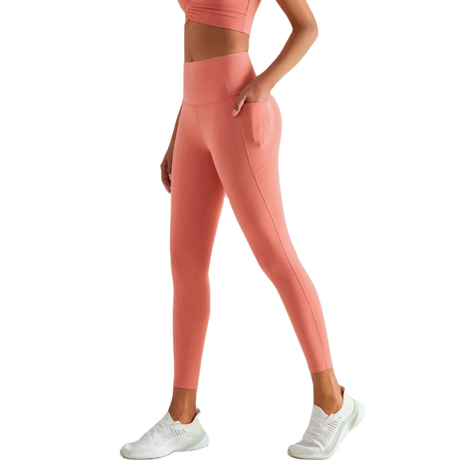 2022 New Design High Waist Tummy Control Workout Leggings Side Pockets Butt Lift Compression Leggings Yoga Pants Gym Leggings