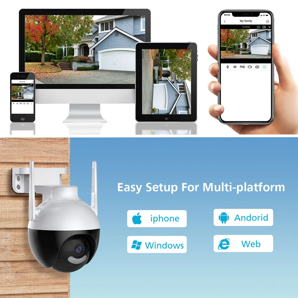 High Quality New Products Outdoor 4MP Ptz Camera 180 Degree Wide Angle Ip Camera Auto Tracking Outdoor Ptz Camera