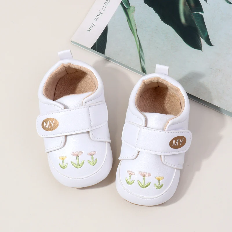 Wholesale Hook&loop Design Baby Toddler Walking Shoes Ant-slip TPR Outsole Baby Walking Shoees supplier