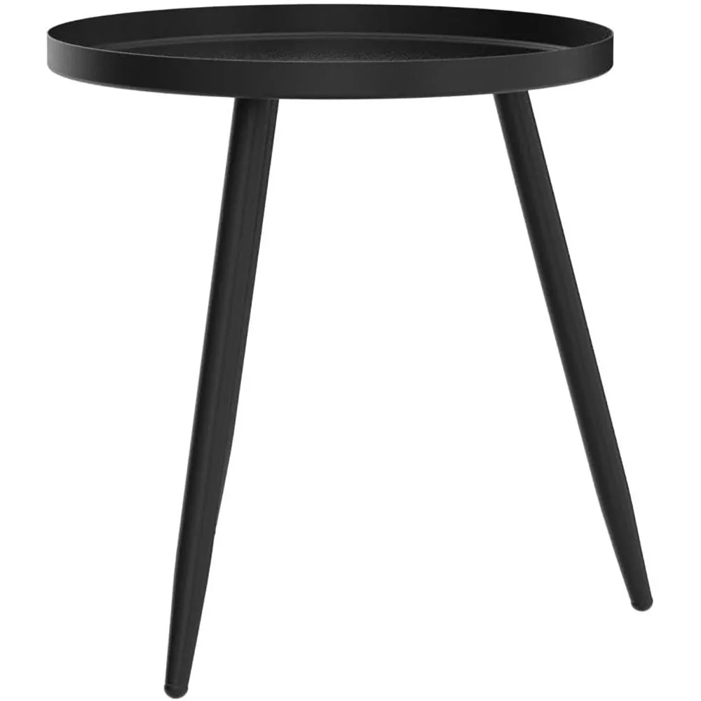 Matte Black 3-Legged Small Side Table for Living Room and Dining for Small Spaces All Indoor Use details
