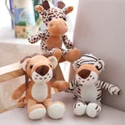 Children Custom Children Baby Cute Mini Plush Stuffed Animals Assorted Toys Elephant/leopard/tiger/giraffe/monkey